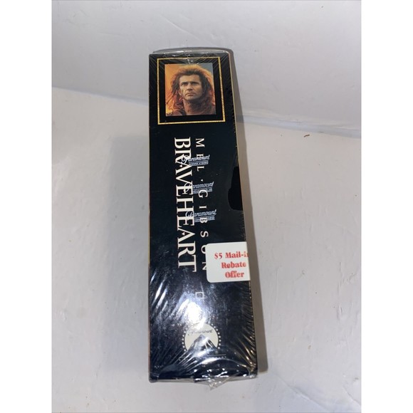 Sealed VHS 1995 Braveheart Movie Mel Gibson William Wallace Academy Award Winner - Picture 5 of 6